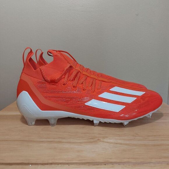 Adidas Adizero Primeknit Football Cleats Orange White GV9628 Men's Size 13
